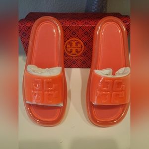Tory Burch Pink Jelly Slide Size 6